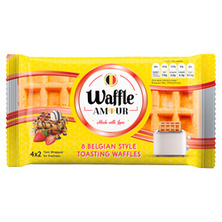 Waffle Amour 8 Belgian Style Toasting Waffles (Feb - Oct 23) RRP £1.39 CLEARANCE XL 89p or 2 for £1.50
